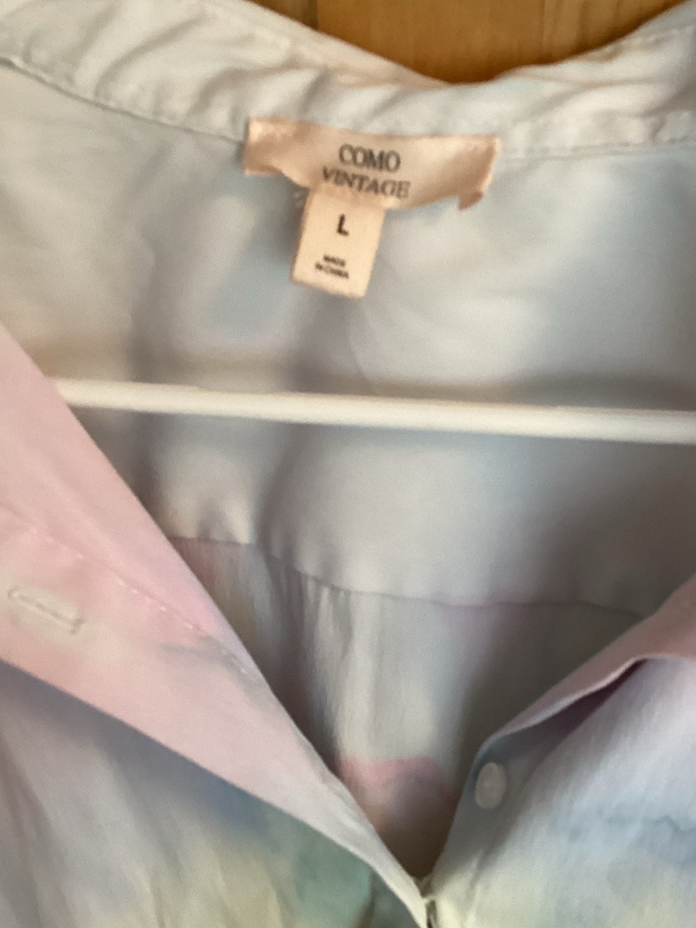 Como Vintage Pastel Tie-Dye Tunic Top